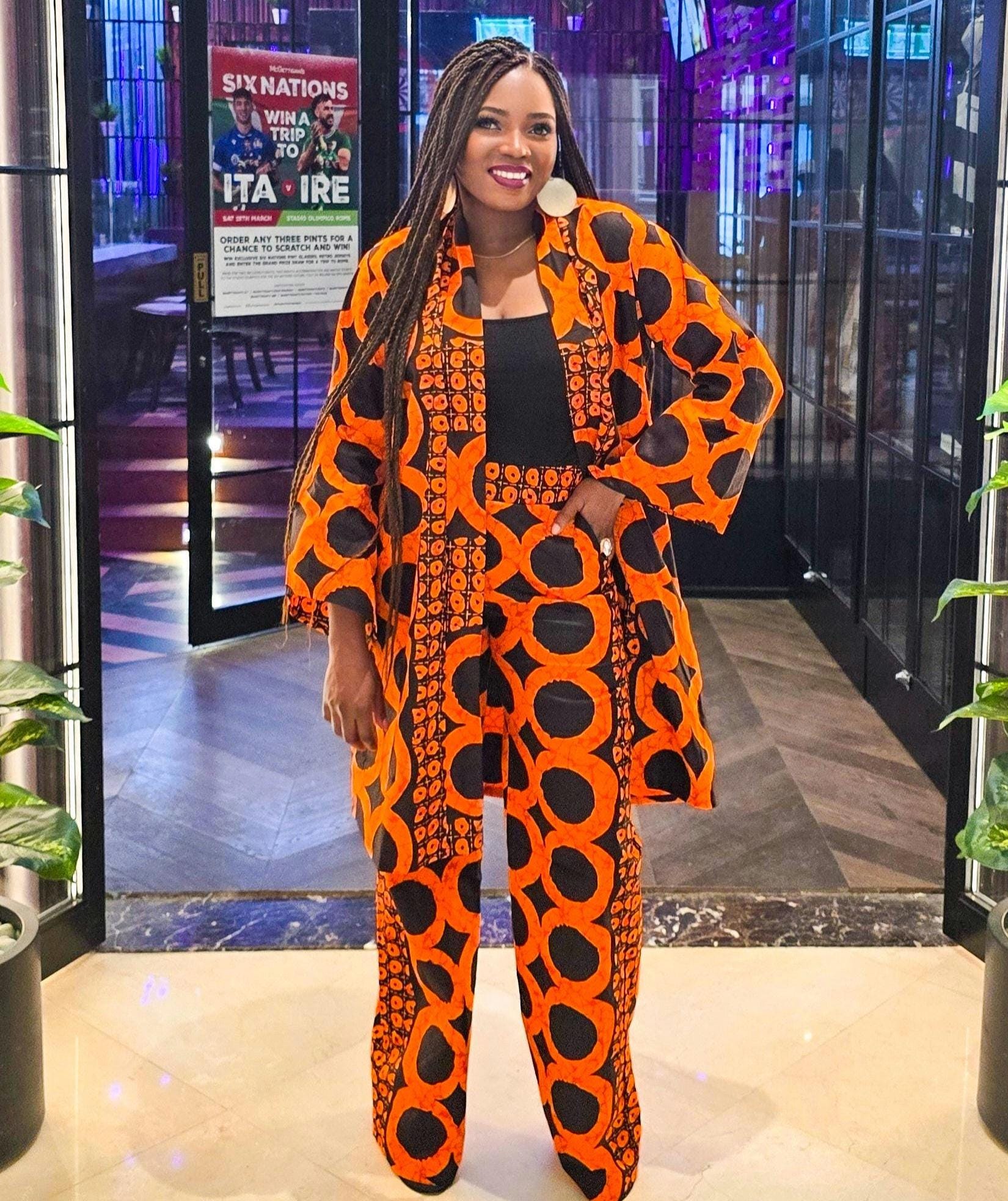green emerald velvet dress African Dress in Gold Ankara Print - Festival Dress