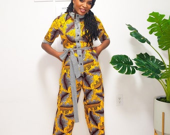 Colorful print Jumpsuit. Women's Jumpsuit.  Jumpsuit for women. Ankara Jumpsuit for women