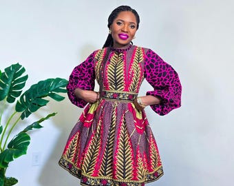 African Kitenge Dress: Fit and Flare, Kenyan Ethnic Print - Etsy African Kitenge Dress: Fit and Flare, Kenyan Ethnic Print - Etsy