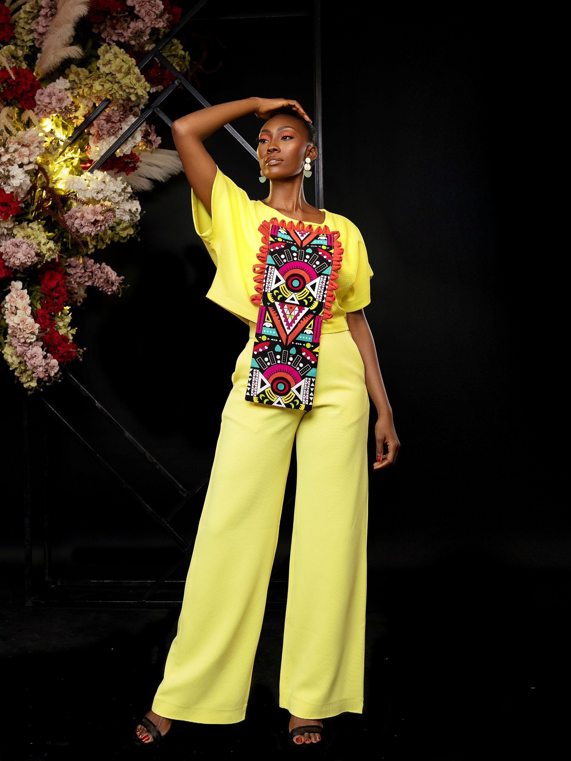 Bright Color Wide Leg Pant. Bright Pink Wiide Leg Women's