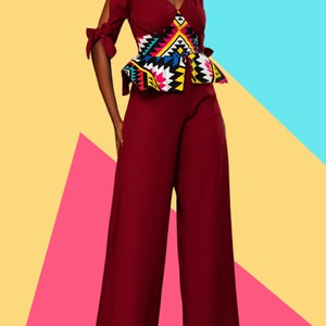 Wide leg Jumpsuit.  Party Jumpsuit. Women&#39;s jumper. Women&#39;s party Jumpsuit. Burgundy wine color Jumpsuit. Palazzo jumpsuit.  Palazzo jumper