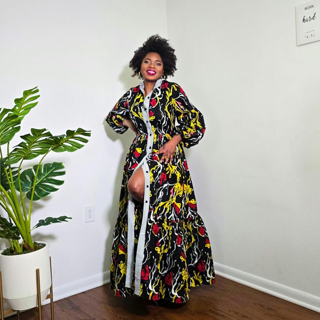 Women’s Black Floral Printed Long Maxi Dress | Cotton Ethnic Anarkali Style Party & Casual Wear