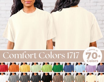 Oversized Comfort Colors 1717 T-Shirt Mockup, Front & Back (Digital Download)
