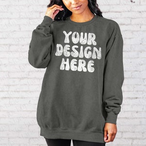 Pepper Comfort Colors 1566 Sweatshirt Mockup, Comfort colors 1566 Pepper Mockup, Pepper Sweatshirt Mockup, Comfort Colors Sweatshirt Mockup