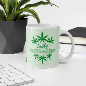 Funny Stoner Pothead Gifts Coffee or Tea Ceramic Mug with Handle.  Marijuana Birthday Gifts for Hippies Funny Coffee mug for Dad
