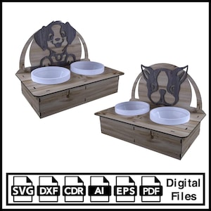 dog Bowl Stand. dog Bowl Stand laser cut file. laser cut vector, laser cut pattern svg cdr dxf