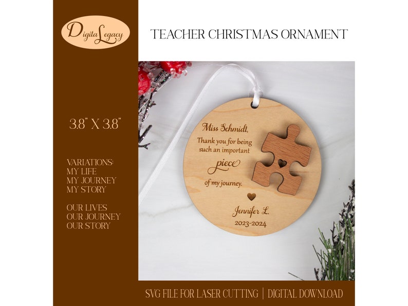 Teacher Appreciation Gift - Important Piece of My Story, Life, Journey ...