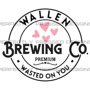Wallen Brewing Co PNG, Transfer, Heat Transfer, Digital file