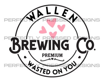 Wallen Brewing Co PNG, Transfer, Heat Transfer, Digital file