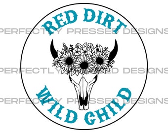 Red Dirt Wild Child Wallen PNG also can be used as SVG cut file T Shirt Design