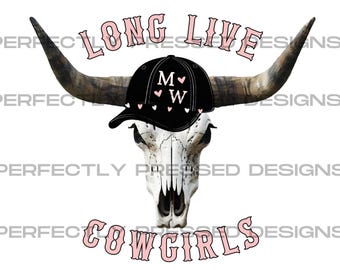Wallen Long Live Cowgirls PNG T Shirt design, Sublimation, Transfer design