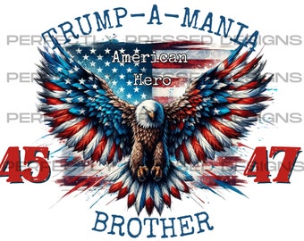 Trump A Mania Eagle PNG Design
