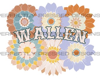 Wallen Flower PNG T Shirt design, Sublimation, Transfer design