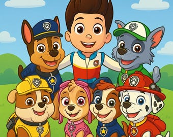 Adesivi Da Parete Paw Patrol - Set Con Faccine Di Chase, Marshall, Rubble E Skye - Decorazione Camera Bambini - Peel And Stick Ufficiale Nickelodeon - 2