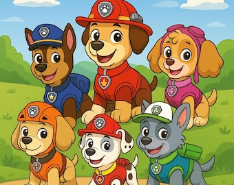 Rescue Puppy Team Poster: Hero Dogs Kids Wall Art (Digital Download)