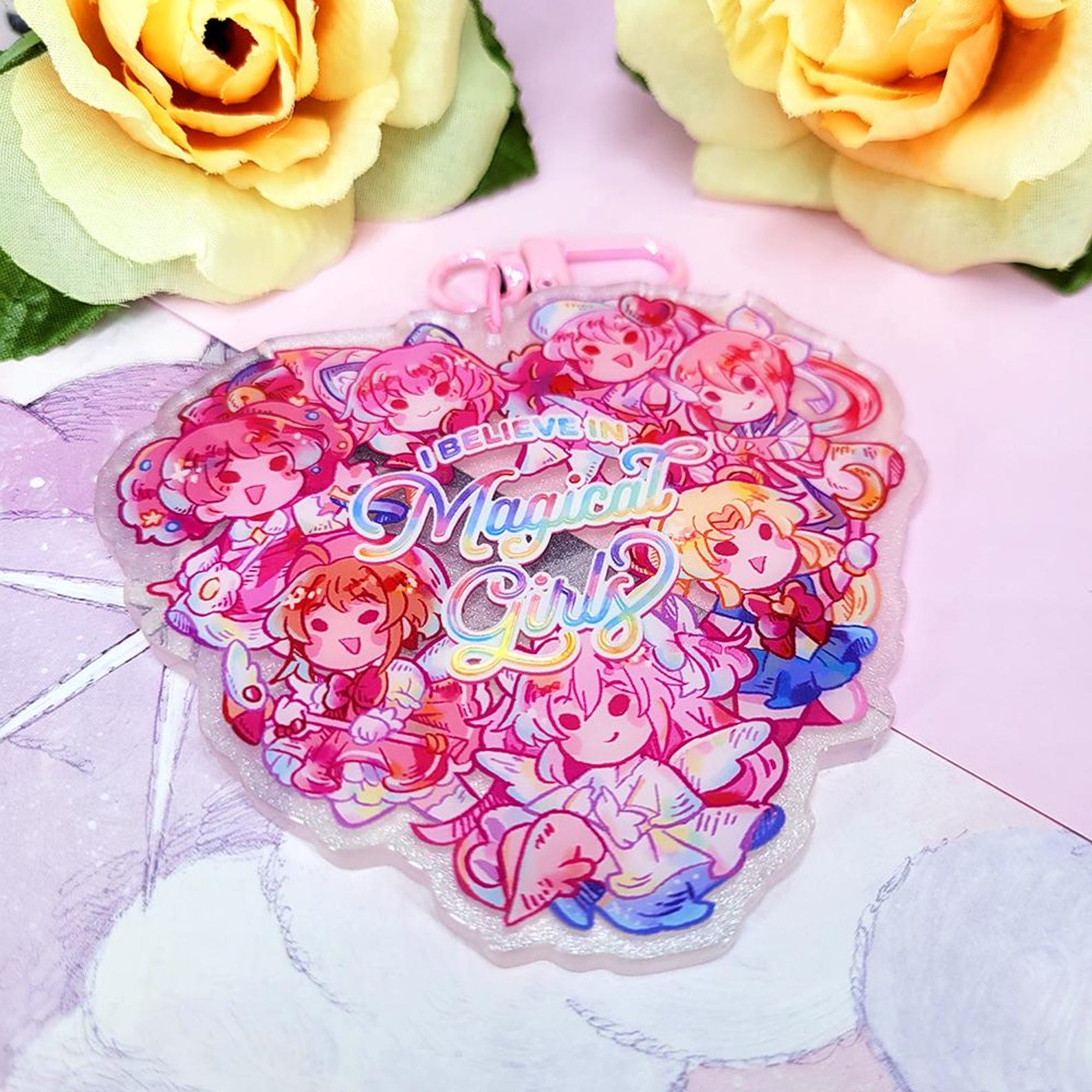 I Believe in Magical Girls Anime Sticker, Charm & Print - Etsy