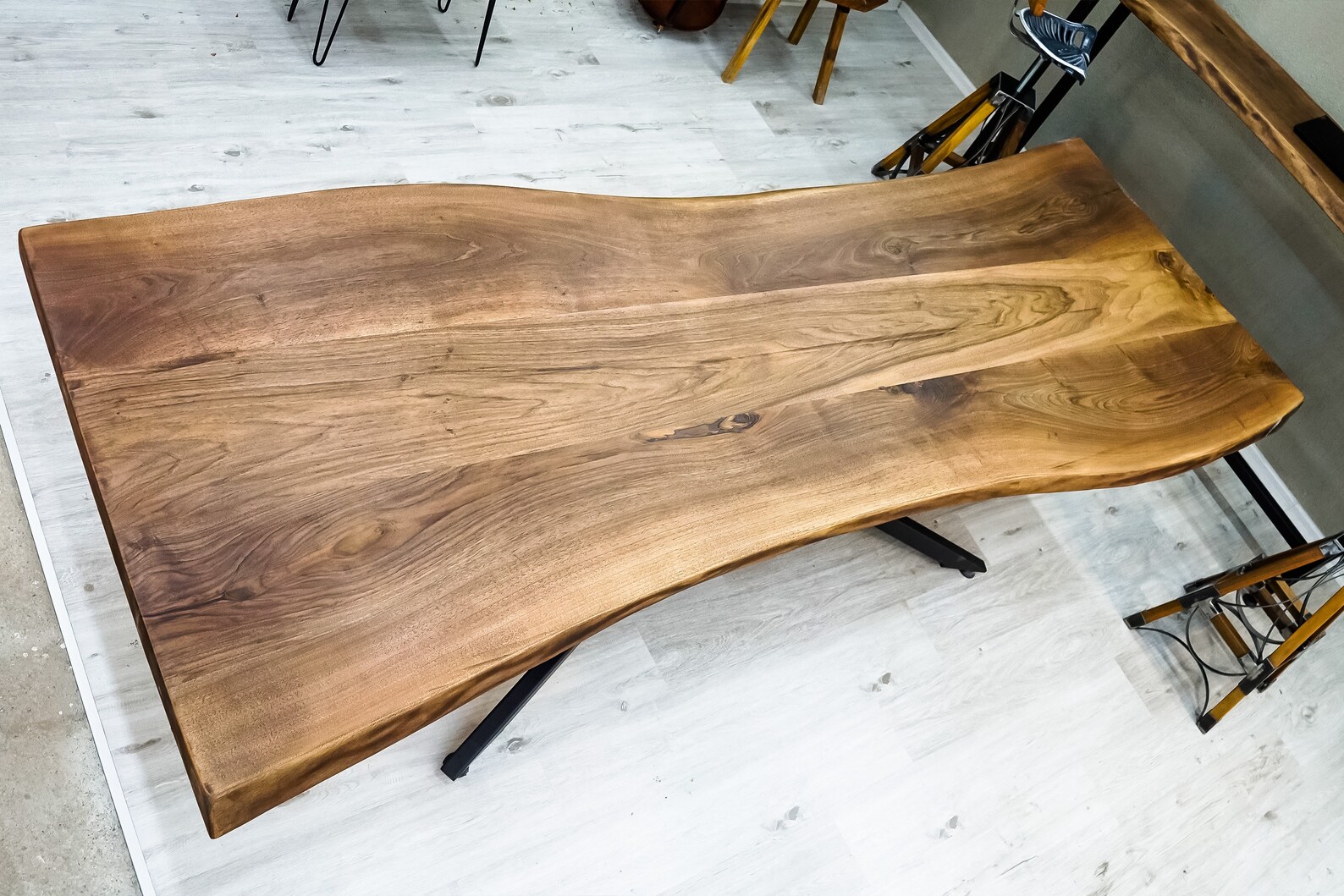 Custom Live Edge Dining Table, Kitchen Table, Live Edge Black Walnut