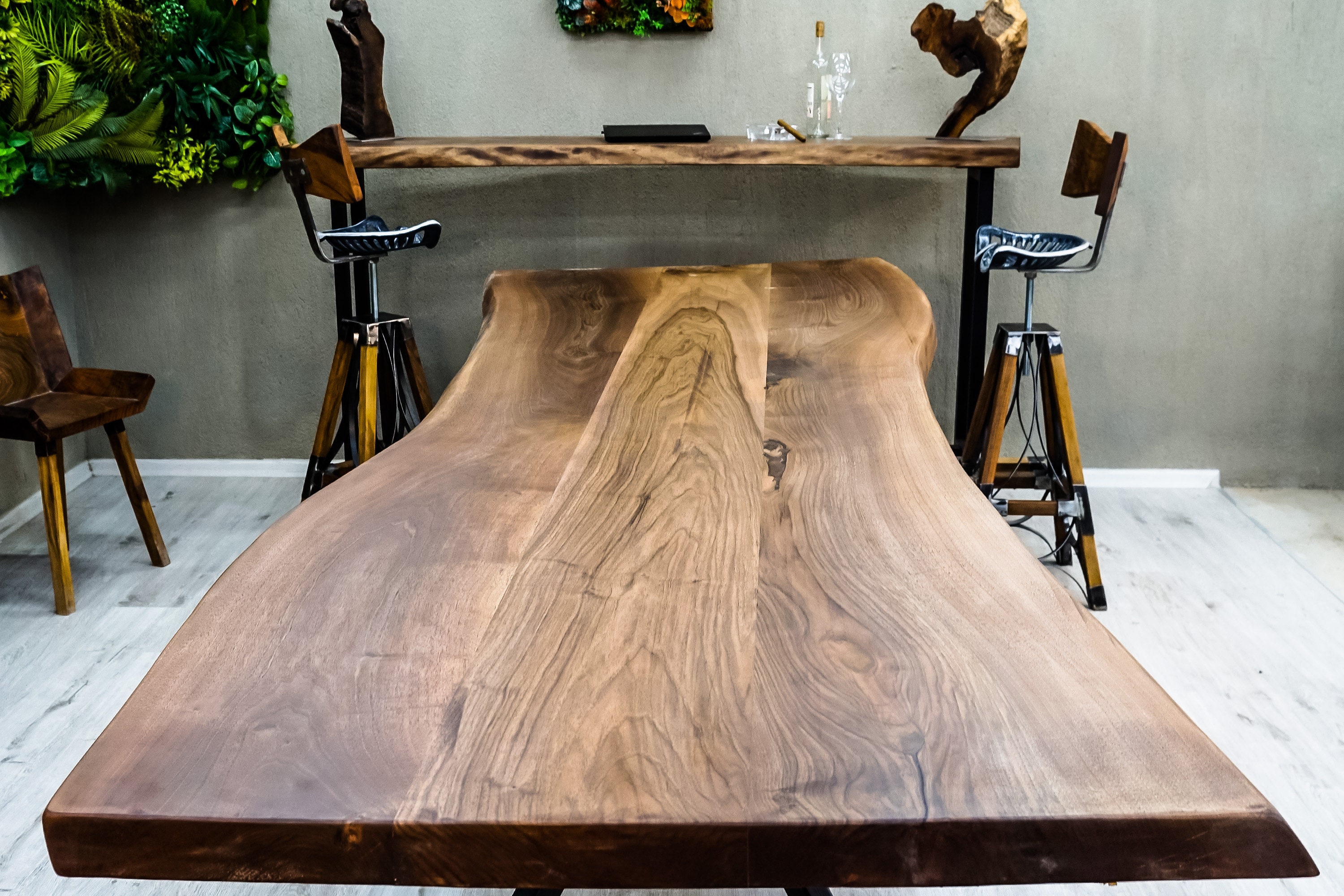 Custom Live Edge Dining Table, Kitchen Table, Live Edge Black Walnut