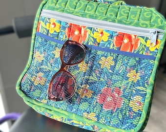 Quilted Walker Bag | Handmade Wheelchair Tote with Pockets | Cozy Midwest Carryall Gift