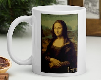 Mona Lisa Taza Blanca Brillante
