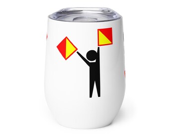Whisky Tango Foxtrot Semaphore Vaso de vino