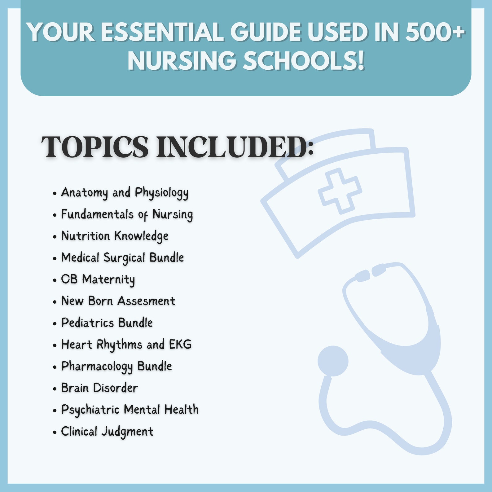 Comprehensive Nursing School Bundle Mega Shop Bundle Nursing Bundle