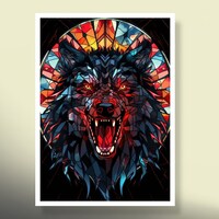Wolf Card - Etsy