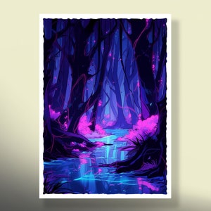 MtG Sleeves: Neon River! 100+ Top Quality! Colorful, Sharp! This is Your Deck -- Protected and Lookin' Good!