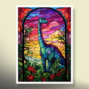 Manchons MtG : Diplodocus en vitrail ! Plus de 100 produits de qualité supérieure ! Coloré, net ! Ceci est votre terrasse : protégée et belle apparence !