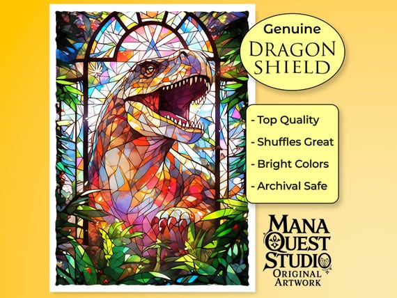 Mtg Sleeves: Stained Glass T-rex! 100+ Top Quality Magic Card Sleeves! This is Your Deck -- Protected and Lookin' Good! - Etsy Mtg Sleeves: Stained Glass T-rex! 100+ Top Quality Magic Card Sleeves! This is Your Deck -- Protected and Lookin' Good! - Etsy