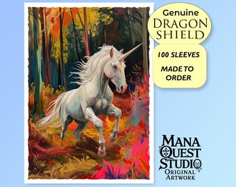 MtG Sleeves: Einhorn Herbst Run! 100+ Top Qualität! Bunt, Scharf! Das ist Dein Deck -- Geschützt und gut aussehend!