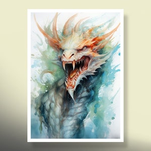 MtG Schutzhüllen: Aquarell Grüner Drache! 100+ hochwertige Hüllen! Farbenfrohes, Scharfes Bild! Das ist Dein Deck -- Geschützt und gut aussehend!