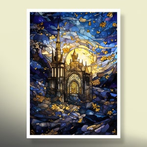 MtG スリーブ: ステンドグラスの教会! 100 種類以上の最高品質のマジック カード スリーブ! カラフルな画像! これがあなたのデッキです -- 保護されていて見た目も素敵です!