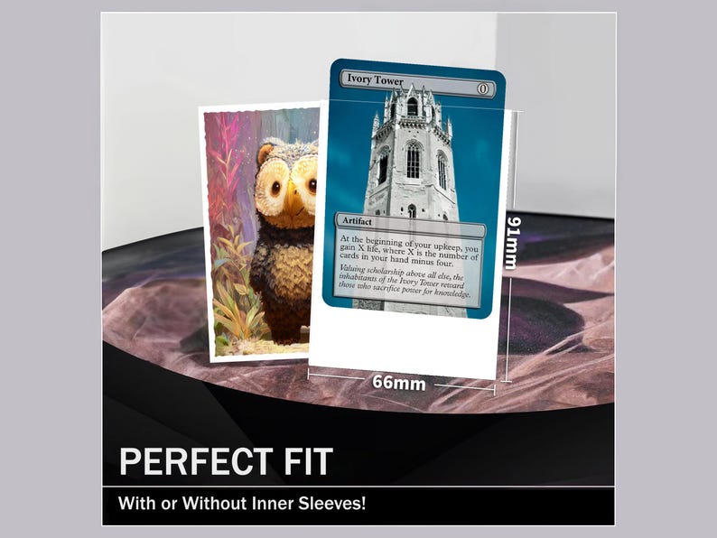 a picture of an owl sitting on top of a table