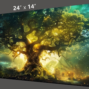 MtG Playmat: The Latter Days of the World Tree! 24&quot;x14&quot; - Colorful, Sharp Image - Smooth, Quality Game Mat for Magic the Gathering
