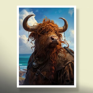 MtG スリーブ: ハイランド カウマン! 100 種類以上の最高品質! カラフルでシャープ! これがあなたのデッキです -- 保護され、見た目も素敵です!