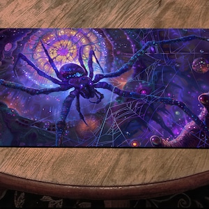 MtG Playmat: Psychedelic Spider! 24"x14" - Colorful, Sharp Image - Smooth, Quality Game Mat for Magic the Gathering and other TCGs!