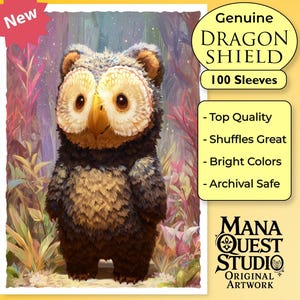 a picture of an owl with a caption for the top quality