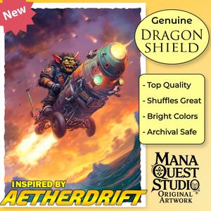 MtG スリーブ: エーテルドリフトにインスパイアされた Boomgob の傑作! — 100 種類以上のドラゴン シールド品質のスリーブ — 耐久性があり、鮮やかで、印象に残るデザイン