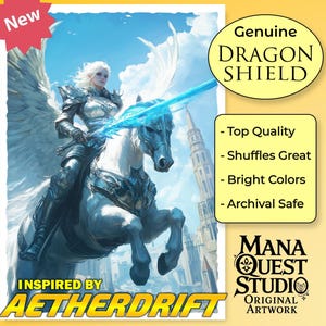 MtG Sleeves: Skyblade Valkyrie, inspired by Aetherdrift! — 100+ Dragon Shield Quality Sleeves — Durable, Vibrant, and Built to Impress