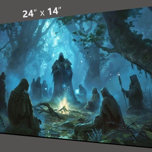 MtG Playmat: Midnight Visitation! 24&quot;x14&quot; - Colorful, Sharp Image - Smooth, Quality Game Mat for Magic the Gathering and other TCGs!