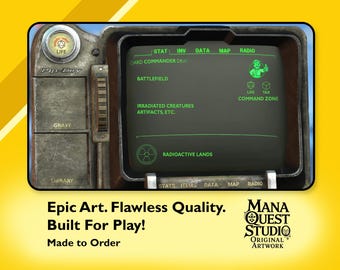 MtG Playmat: FALLOUT - Pip-Boy Commander! 24&quot;x14&quot; - Colorful, Sharp Image - Smooth, Quality Game Mat for Magic the Gathering and other TCGs!