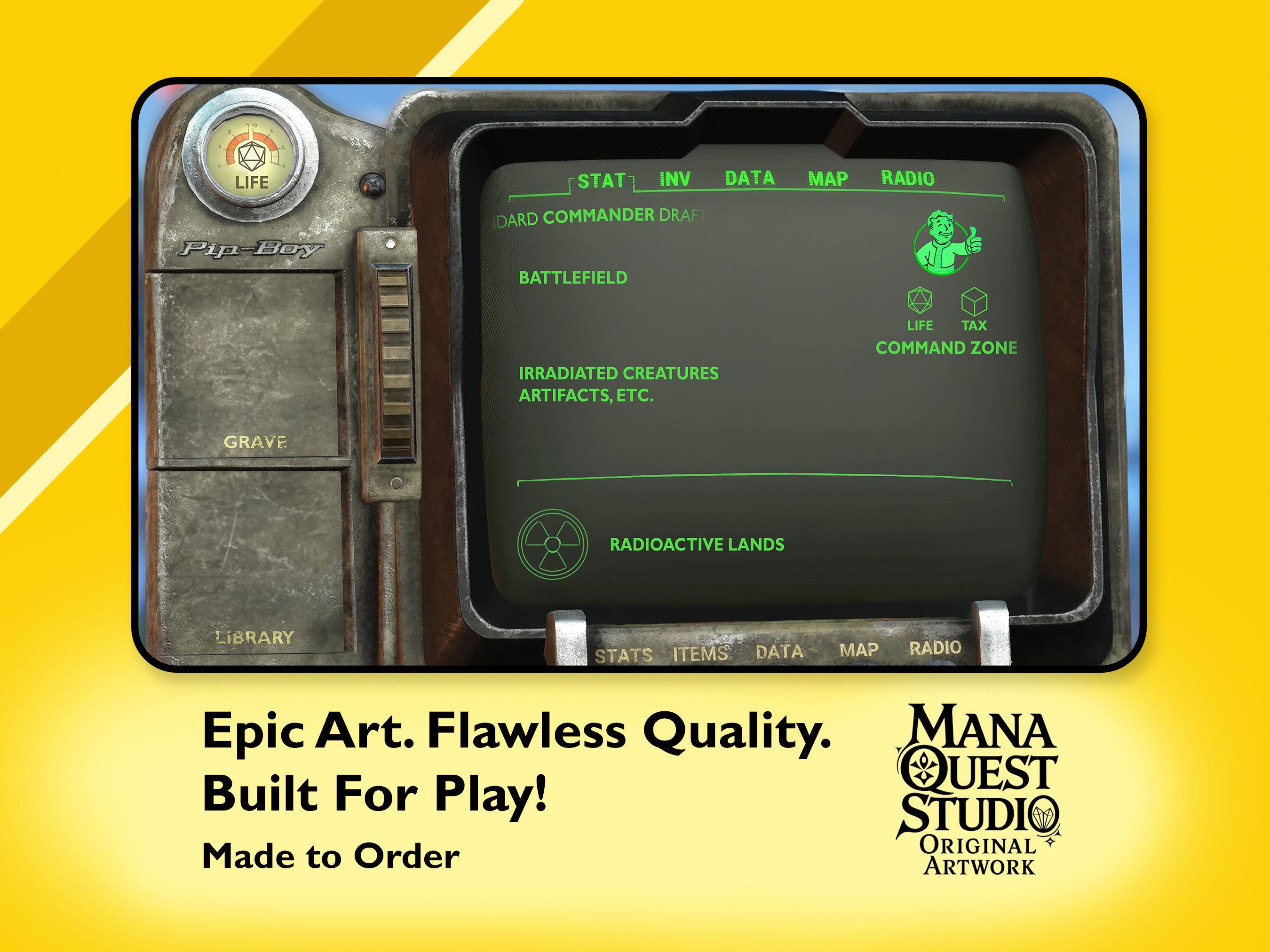 Mtg Playmat: FALLOUT - Pip-boy Commander! 24