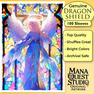 MtG Sleeves: Stained Glass Angel! 100+ Top Quality Magic Card Sleeves! This is Your Deck -- Protected and Lookin&#39; Good!