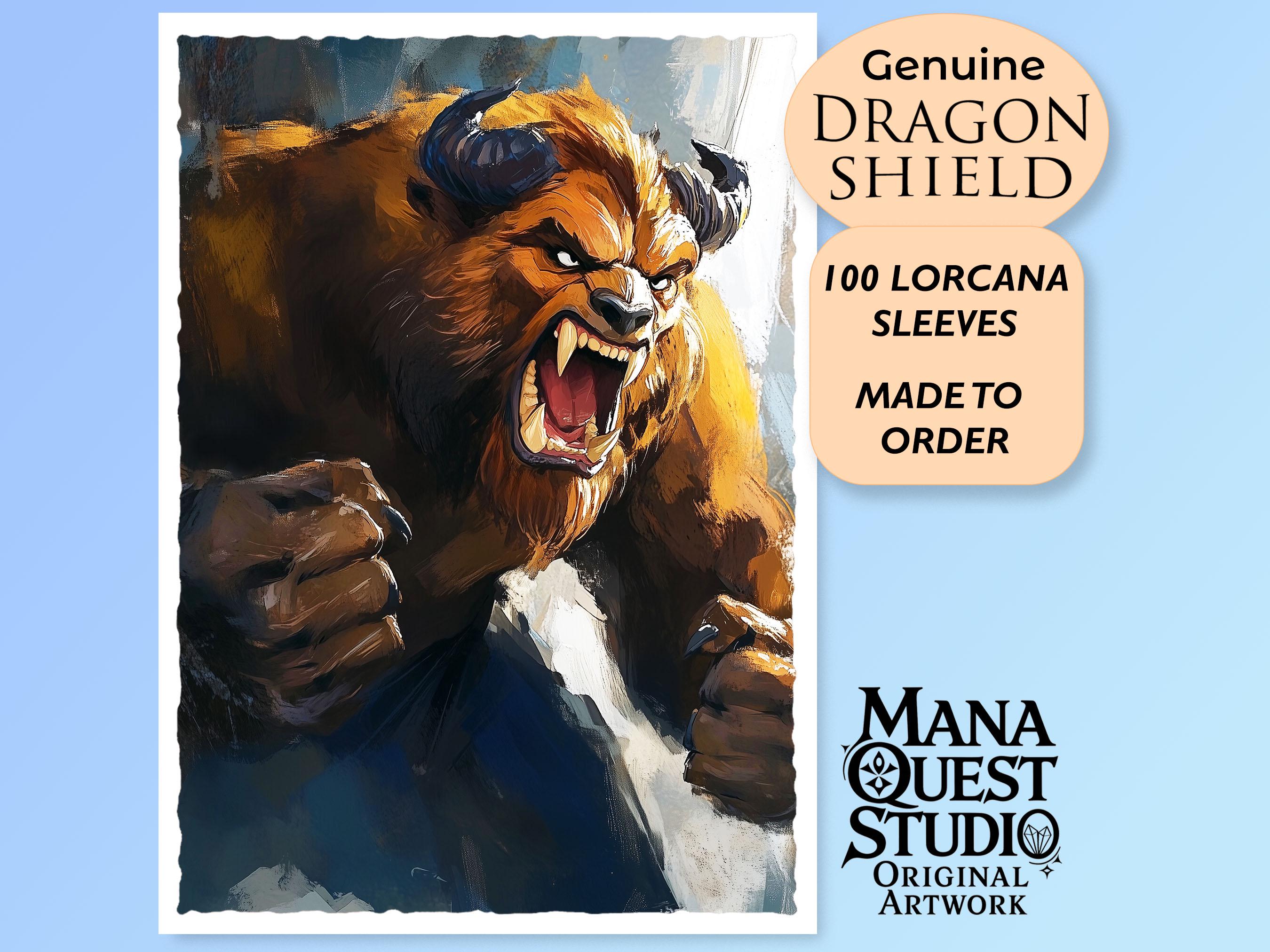 Lorcana Sleeves: The Beast Unleashed! 100+ Top Quality! Colorful, Sharp! This is Your Deck -- Protected and Lookin' Good!
