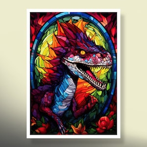 Manchons MtG : vitrail raptor ! Plus de 100 produits de qualité supérieure ! Coloré, net ! Ceci est votre terrasse : protégée et belle apparence !