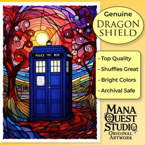 police box card sleeves Standard CCG Size - Double-Matte Police Box (50) New