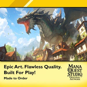 MtG Krabbeldecke: Drachentrecks! 60 x 36 cm buntes/scharfes Bild-Smooth Spielmatte für Magic the Gathering!