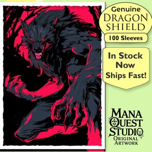 MtG Sleeves: Werewolf in the Night! 100+ Top Quality! Colorful, Sharp! This is Your Deck -- Protected and Lookin' Good!