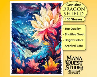 Lorcana/MtG Sleeves: Flower Flow! 100+ Top Quality Magic Card Sleeves! This is Your Deck -- Protected and Lookin&#39; Good!